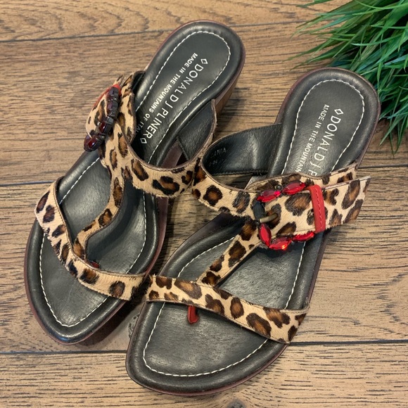 donald pliner leopard sandals